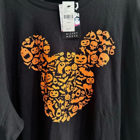 Disney Mickey Head Halloween Long Sleeve Crewneck‎ Size 26/28 New with Tags - Picture 3 of 3